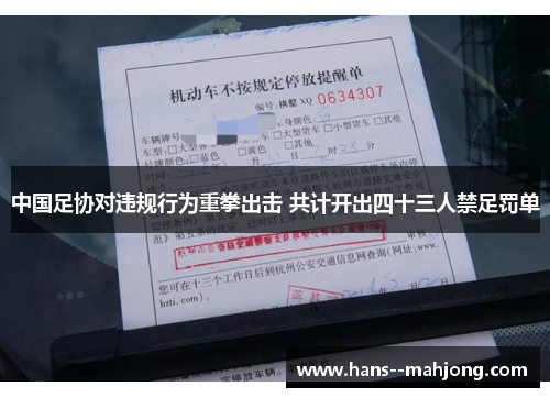 中国足协对违规行为重拳出击 共计开出四十三人禁足罚单 中国足协对违规行为重拳出击 共计开出四十三人禁足罚单